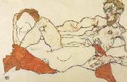 Egon Schiele Recling Male and Female Nude Entwined (mk12) Spain oil painting reproduction